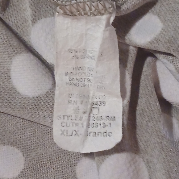 Sjs Woman Polka Dots Sleeveless Blouse Top Size XL - Picture 7 of 8